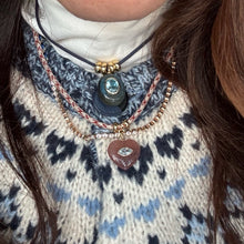 Load image into Gallery viewer, Labradorite and Blue Topaz Oval Rope Necklace