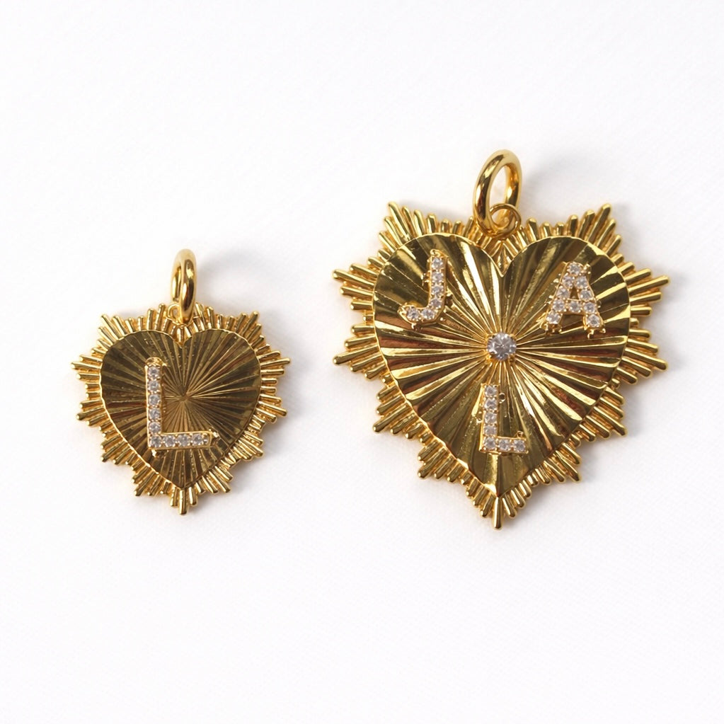 Initial Heart Charm