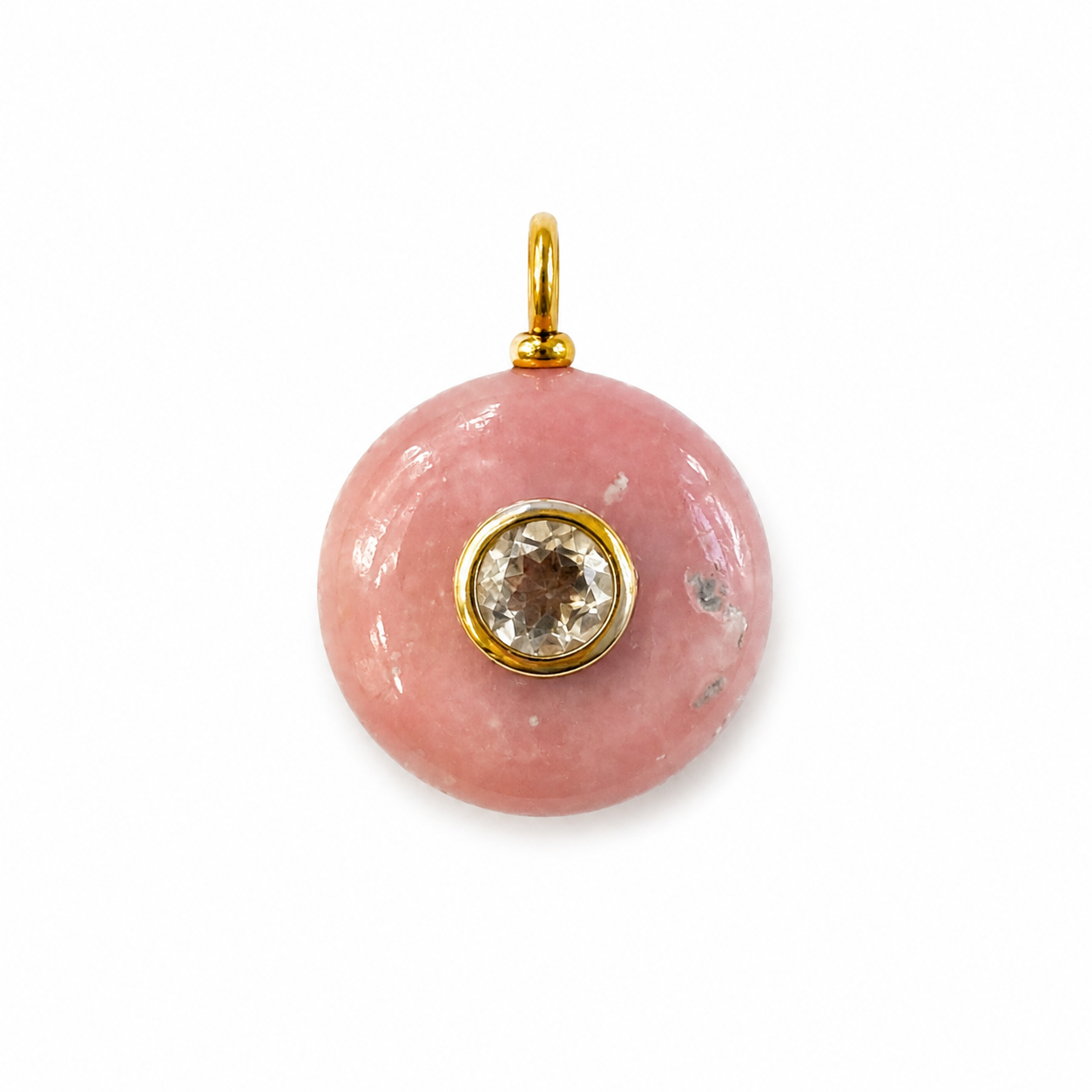 Pink Rhodonite with White Topaz
