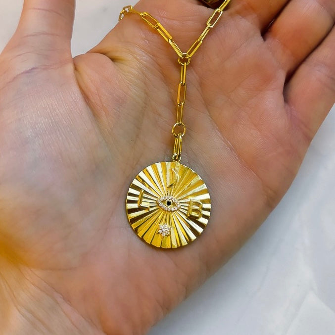 Initial Medallion Pendant