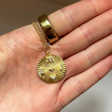 Load image into Gallery viewer, Initial Medallion Pendant with Pave Letters