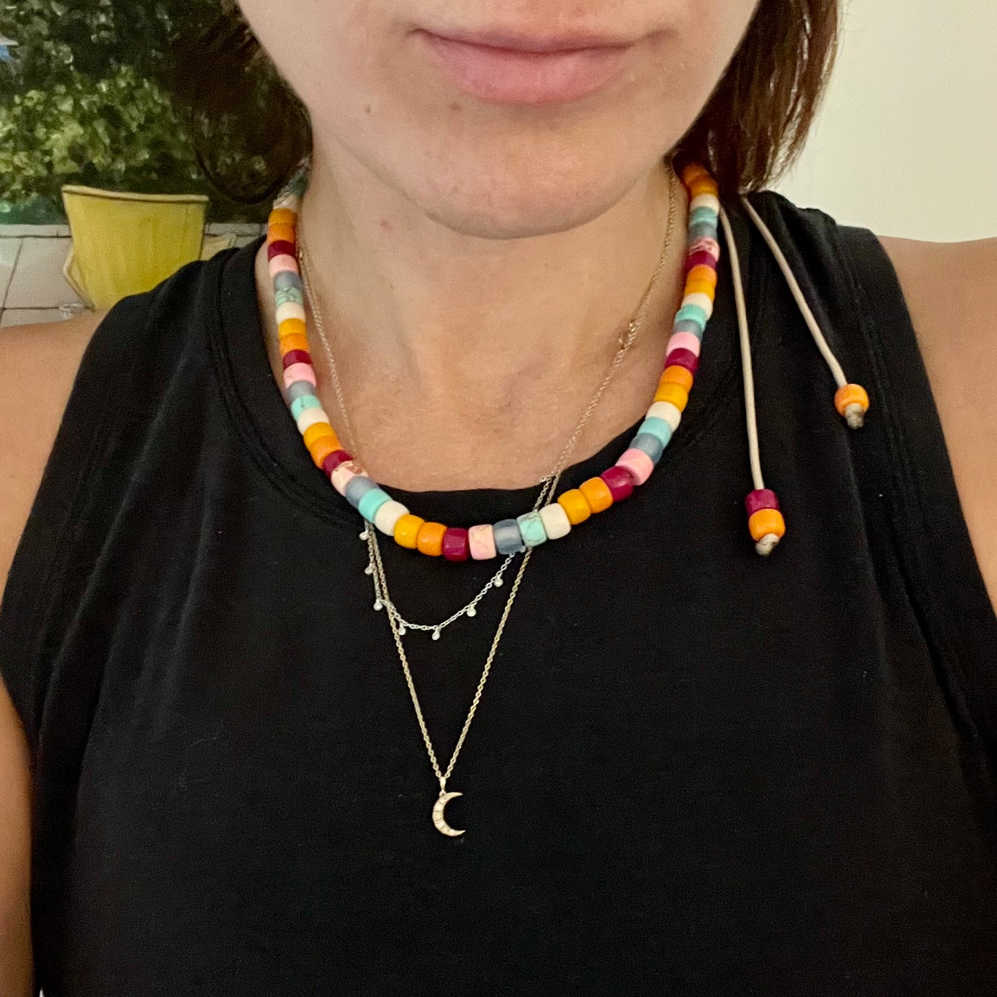Malibu Barbie Pony Bead Gemstone Necklace