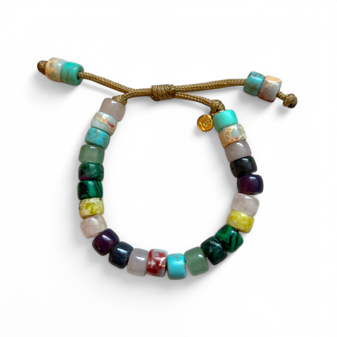 Jerk Chicken, Gemstone Beaded Bracelet