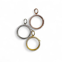 Load image into Gallery viewer, Small Floating Pave Charm Locket
