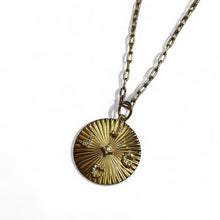 Load image into Gallery viewer, Initial Medallion Pendant with Pave Letters