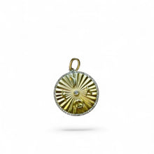 Load image into Gallery viewer, Initial Symbol Medallion with Pave Disc