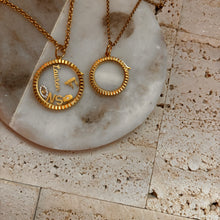 Load image into Gallery viewer, Gold Fluted Charm Locket