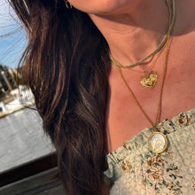 Load image into Gallery viewer, Gold Fluted Charm Locket