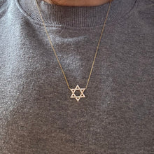 Load image into Gallery viewer, Golden Star of David Necklace