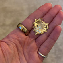 Load image into Gallery viewer, Radial Fluted Heart Charm