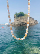 Load image into Gallery viewer, The Perfect White Tee, Gemstone Beaded Necklace with Gold Stardust Spacers
