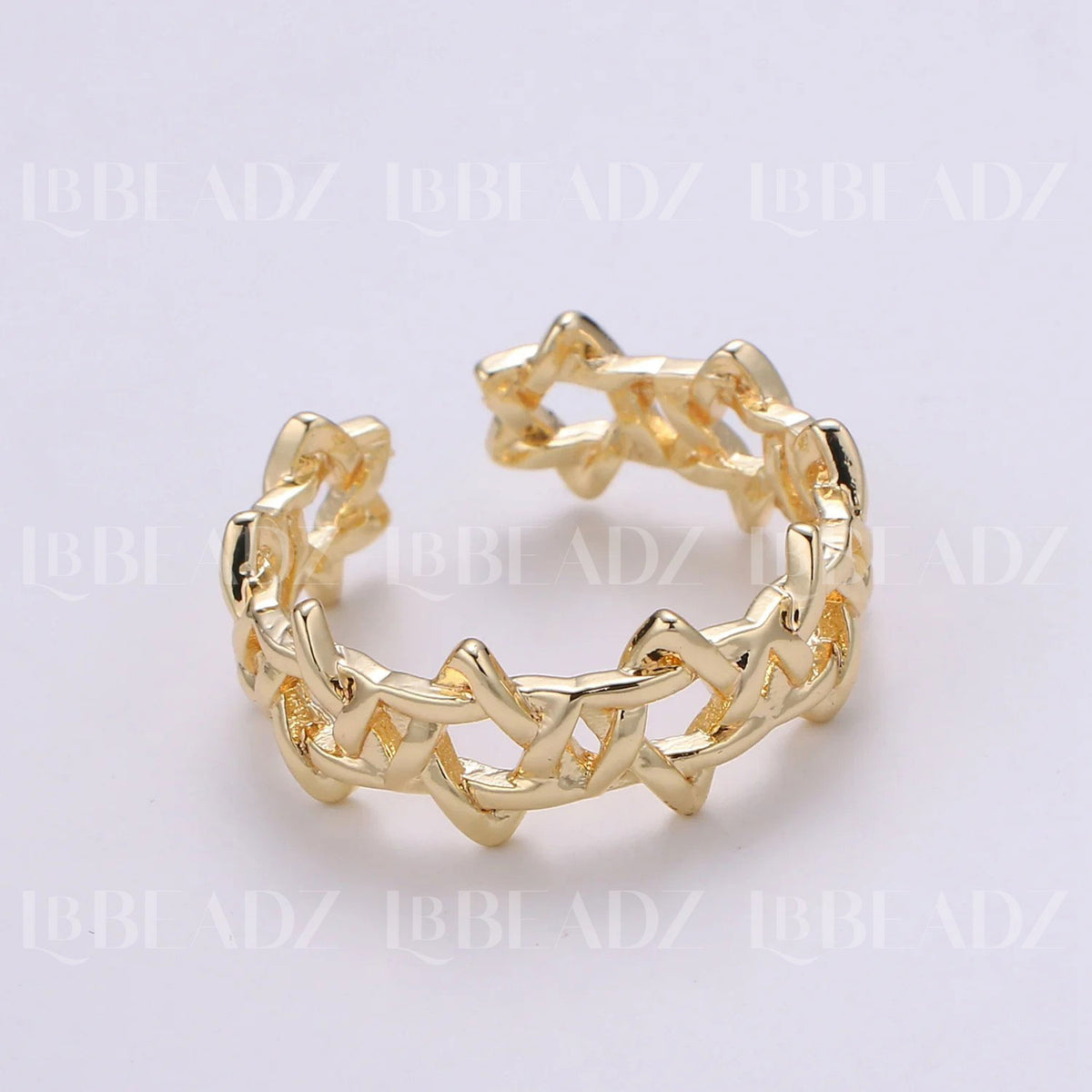 Gold Filled Star of David Adjustable Ring