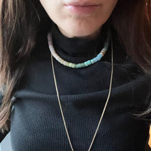 Load image into Gallery viewer, Cove Big Hole Pony Bead Gemstone Necklace