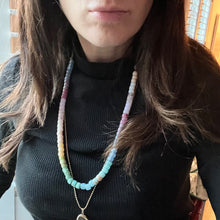 Load image into Gallery viewer, Cove Big Hole Pony Bead Gemstone Necklace