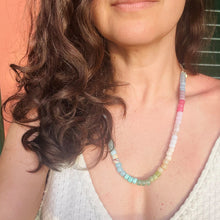 Load image into Gallery viewer, Cove Big Hole Pony Bead Gemstone Necklace