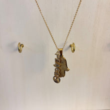 Load image into Gallery viewer, Give Peace a Chance, Hamsa & Peace Gold Filled Necklace
