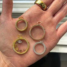 Load image into Gallery viewer, Gold Fluted Charm Locket