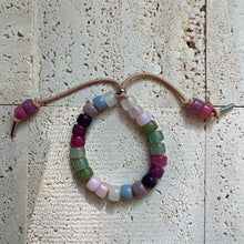 Load image into Gallery viewer, Tea and Crumpets • Gemstone Adjustable Elastic Beaded Bracelet