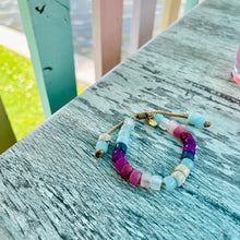 Load image into Gallery viewer, Mermaid Tails, Gemstone Adjustable Beaded Bracelet