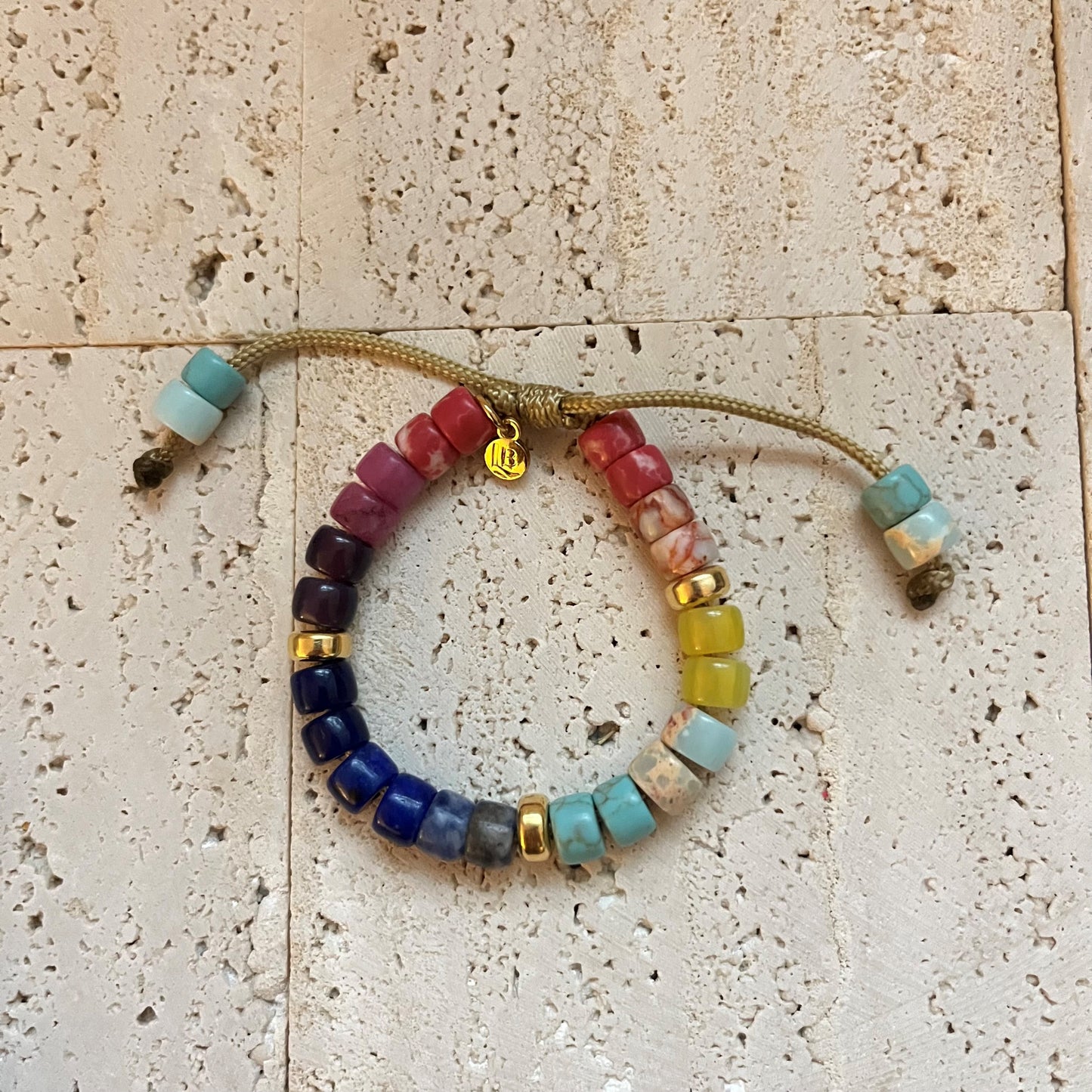 Trix, Forte Gemstone Adjustable Beaded Bracelet