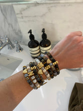 Load image into Gallery viewer, The Times to Remember • Natural Gemstone Pony Bead Personalized Beaded Bracelet • Stardust Numbers