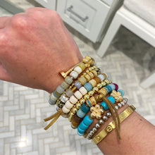 Load image into Gallery viewer, The Times to Remember • Natural Gemstone Pony Bead Personalized Beaded Bracelet • Stardust Numbers