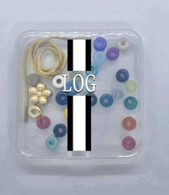 Load image into Gallery viewer, Gemstone Pony Bead DIY Bracelet Kit with Personalized Case