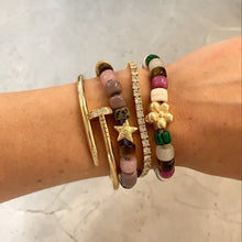 Load image into Gallery viewer, The Palm Beach, Gemstone Beaded Adjustable Bracelet
