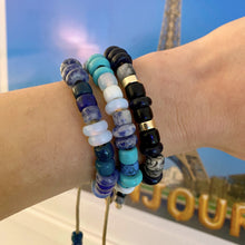 Load image into Gallery viewer, The Black Magic • Henry Reese Gemstone Bracelet with 14k Gold Beads