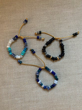 Load image into Gallery viewer, The Black Magic • Henry Reese Gemstone Bracelet with 14k Gold Beads