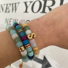 Load image into Gallery viewer, The Palm Court • Natural Gemstone Beaded Bracelet • Personalized
