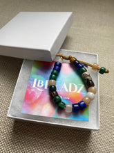 Load image into Gallery viewer, The Arizona Gold Natural Gemstone Beaded Bracelet with Silver or Gold Spacers