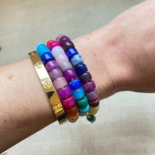 Load image into Gallery viewer, Technicolor Majik, Adjustable Gemstone Beaded Bracelets