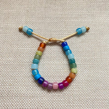 Load image into Gallery viewer, Technicolor Majik, Adjustable Gemstone Beaded Bracelets