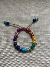 Load image into Gallery viewer, Tie Dye and Seeing Stars Natural Stone Beaded Bracelet with Signature Tassels