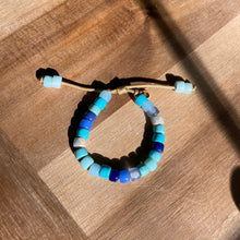 Load image into Gallery viewer, The Blues Brothers • Natural Gemstone Adjustable Beaded Bracelet