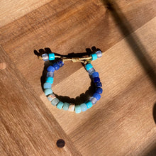 Load image into Gallery viewer, The Blues Brothers • Natural Gemstone Adjustable Beaded Bracelet