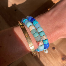 Load image into Gallery viewer, The Blues Brothers • Natural Gemstone Adjustable Beaded Bracelet