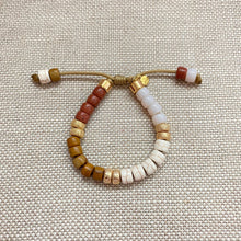 Load image into Gallery viewer, The Summer Safari • Natural Gemstone Beaded Bracelet with Stardust Gold Spacers
