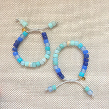 Load image into Gallery viewer, The Blues Brothers • Natural Gemstone Adjustable Beaded Bracelet
