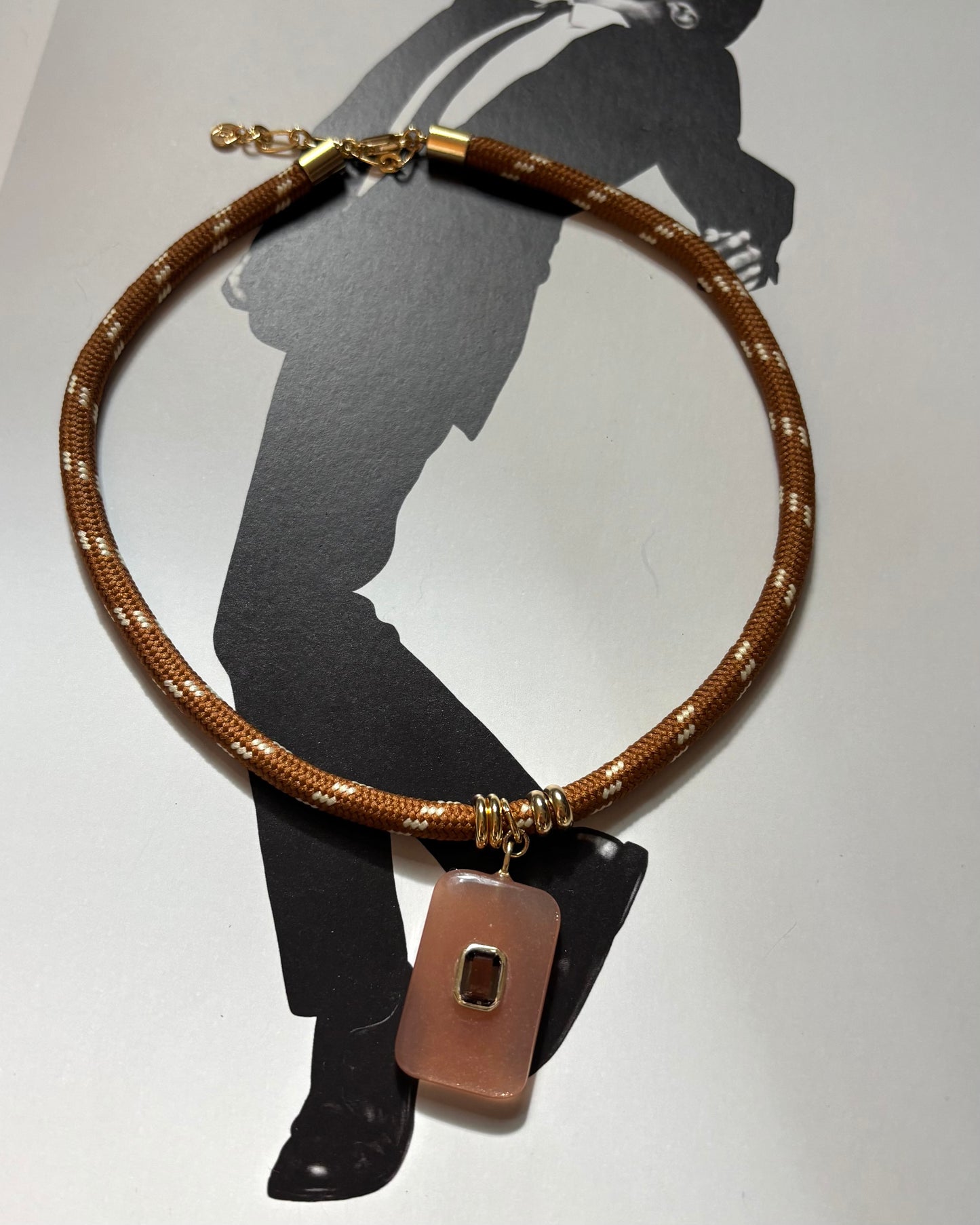Rose Ember Pendant Necklace