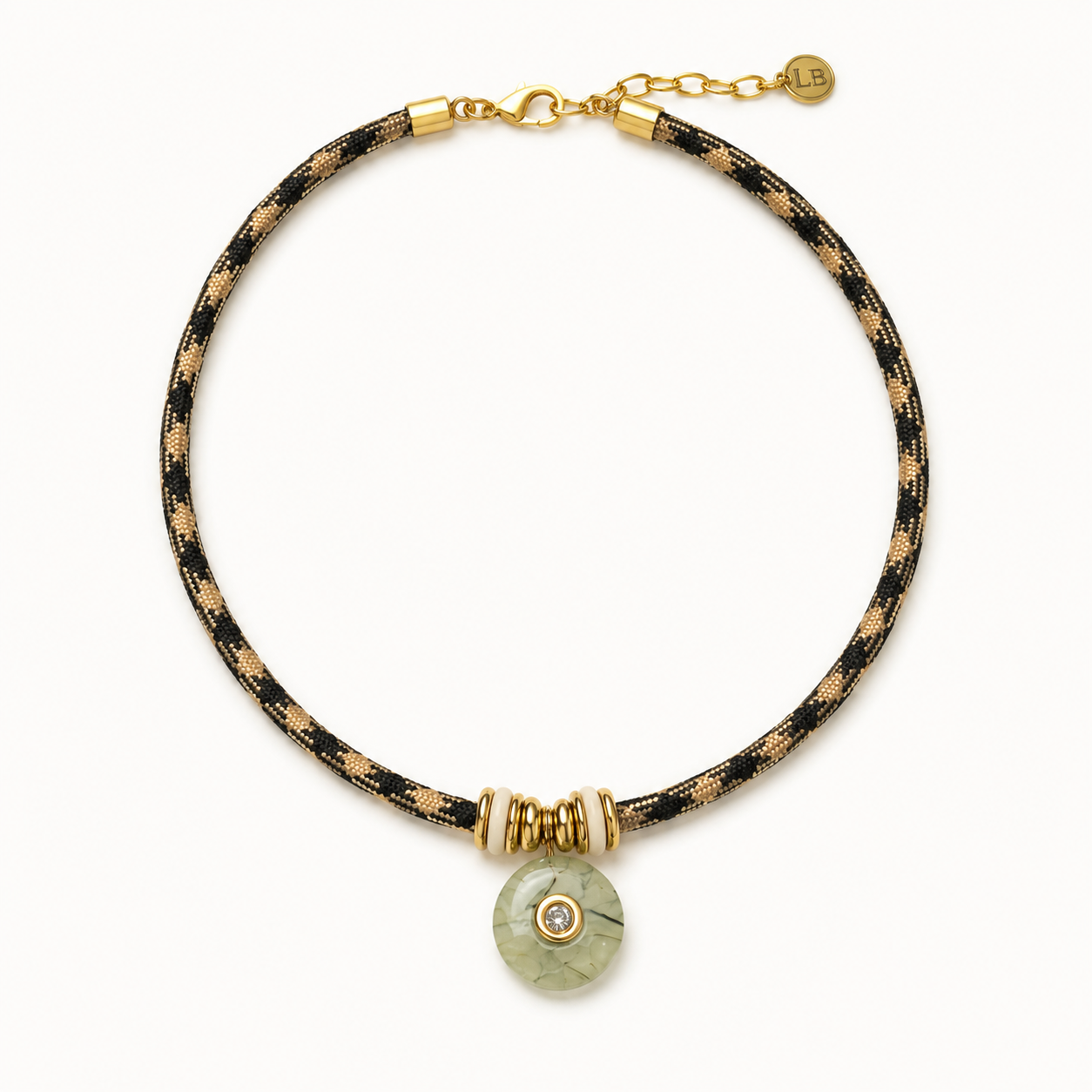 Prehnite & Smoky Quartz Rope Necklace
