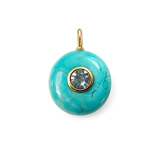 Green Turquoise with Blue Topaz