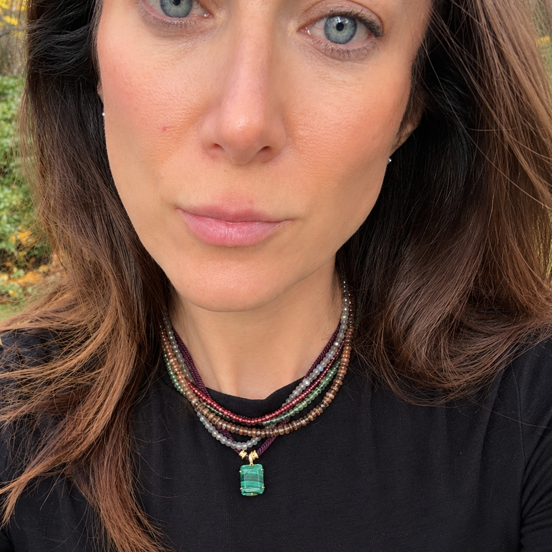 Labradorite Apatite Gemstone Necklace