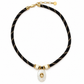 Moonstone & Yellow Citrine Oval Rope Necklace Vertical