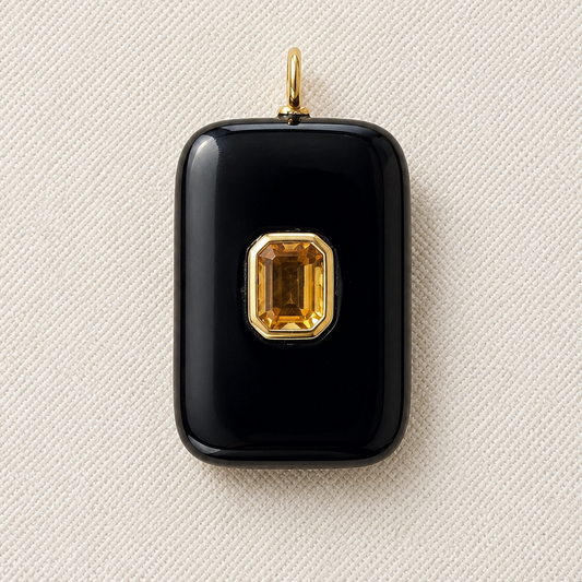 Black Obsidian with Lemon Quartz