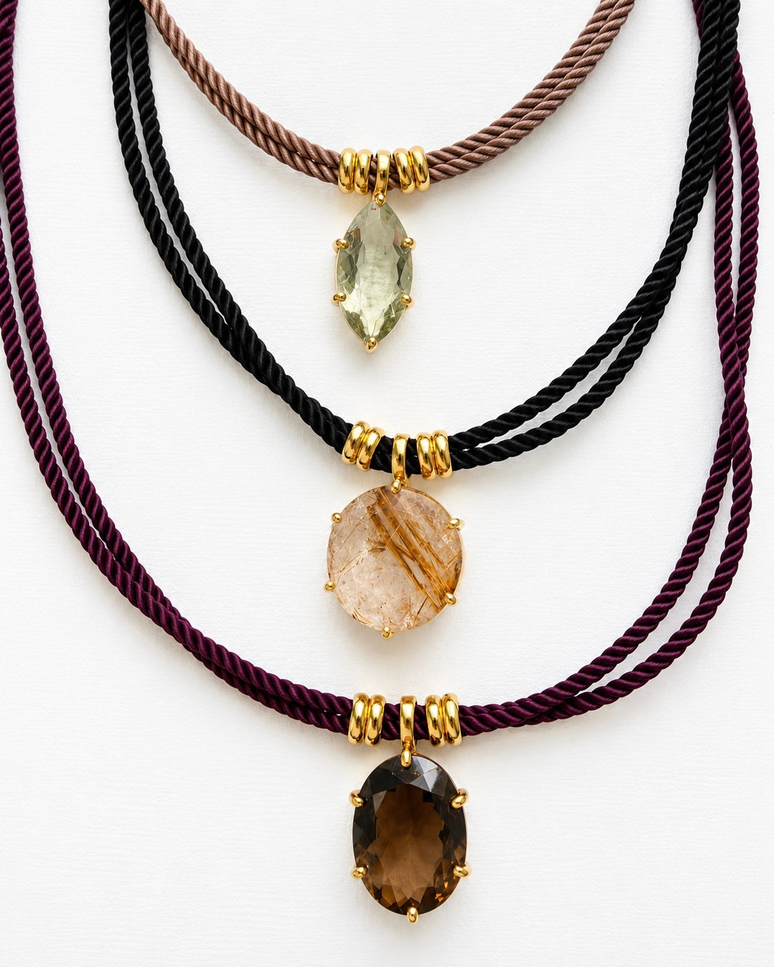 Smoky Quartz Rope Necklace