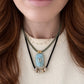 Larimar Pendant Rope Necklace
