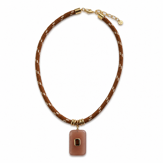 Rose Ember Pendant Necklace