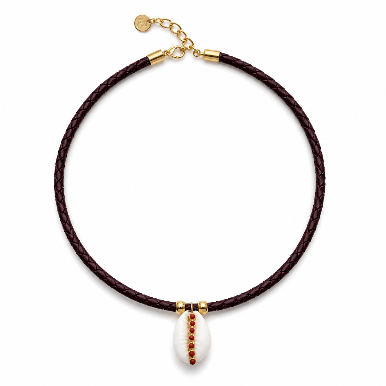 Cowrie Gemstone Pendant Necklace